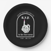 RIP naar haar achternaam Bachelorette Paper Borden Papieren Bordje (Voorkant)