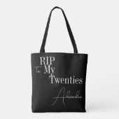 RIP naar mijn 20s 30th Birthday Gepersonaliseerd Tote Bag (Achterkant)