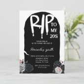 RIP naar mijn 20s Tombstone Arch 30th Birthday Bla Kaart (Staand voorkant)