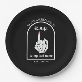 RIP naar mijn achternaam Bachelorette Paper Borden Papieren Bordje