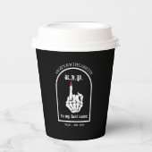 RIP naar mijn achternaam Bachelorette Party Paper Papieren Bekers (Voorkant)