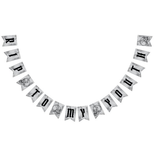 RIP naar mijn jeugd begrafenis thema verjaardagsba Vlaggetjes (Alle)