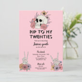 RIP naar mijn twintiger 30ste verjaardag feestuitn Kaart (Staand voorkant)