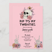 RIP naar mijn twintiger 30ste verjaardag feestuitn Kaart (Voorkant / Achterkant)