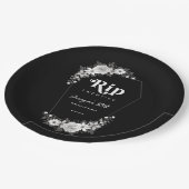 Rip naar mijn twintiger zwart 30ste verjaardagsfee papieren bordje (Gekanteld)