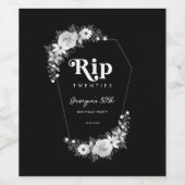 Rip naar mijn twintiger zwart 30ste verjaardagsfee wijn etiket (Enkel label)