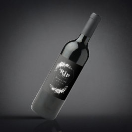 Rip naar mijn twintiger zwart 30ste verjaardagsfee wijn etiket