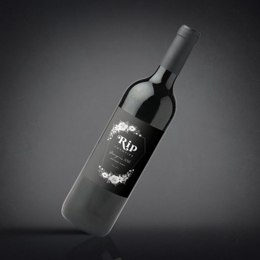 Rip naar mijn twintiger zwart 30ste verjaardagsfee wijn etiket