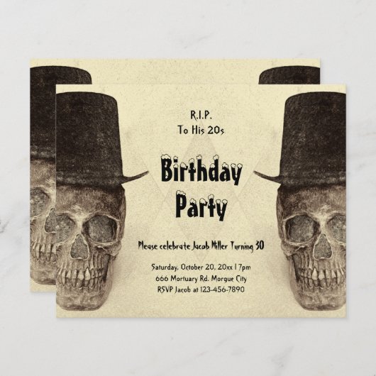 RIP naar zijn schedeltop van 20s met de  begroting (Voorkant / Achterkant)