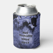 RIP Net Neutrality Gravestone Blikjeskoeler (Blikje Voorkant)