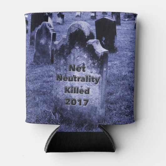 RIP Net Neutrality Gravestone Blikjeskoeler (Voorkant)