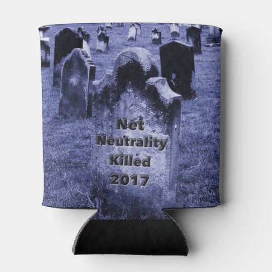 RIP Net Neutrality Gravestone Blikjeskoeler (Achterkant)