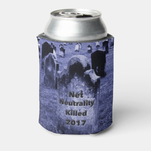 RIP Net Neutrality Gravestone Blikjeskoeler (Blikje Achterkant)