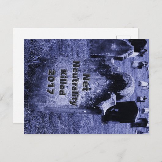 RIP Net Neutrality Gravestone Briefkaart (Voorkant / Achterkant)