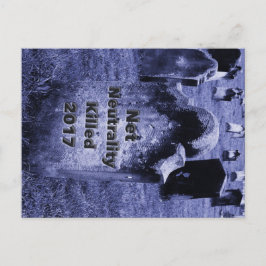 RIP Net Neutrality Gravestone Briefkaart