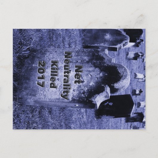 RIP Net Neutrality Gravestone Briefkaart (Voorkant)