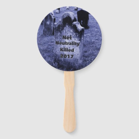 RIP Net Neutrality Gravestone Handwaaier (Achterkant)