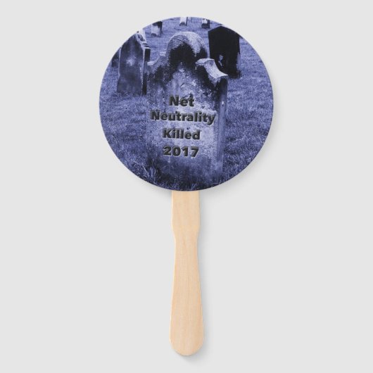 RIP Net Neutrality Gravestone Handwaaier (Voorkant)