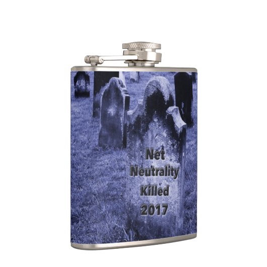 RIP Net Neutrality Gravestone Heupfles (Rechts)