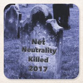 RIP Net Neutrality Gravestone Kartonnen Onderzetters