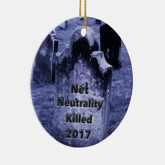RIP Net Neutrality Gravestone Keramisch Ornament (Rechts)