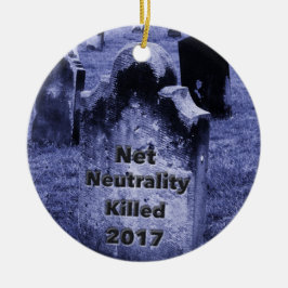 RIP Net Neutrality Gravestone Keramisch Ornament