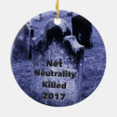 RIP Net Neutrality Gravestone Keramisch Ornament (Achterkant)