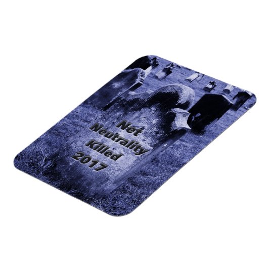 RIP Net Neutrality Gravestone Magneet (Linkerzijde)