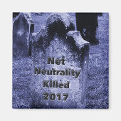 RIP Net Neutrality Gravestone Magneet (Voorkant)