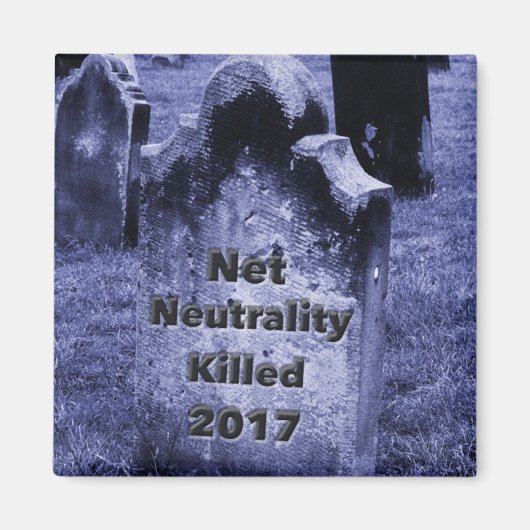 RIP Net Neutrality Gravestone Magneet (Voorkant)