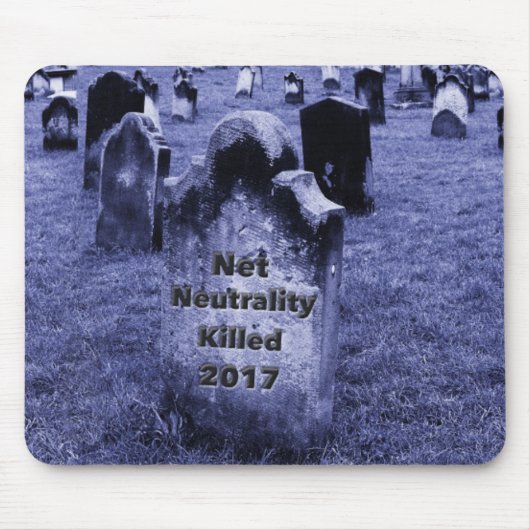 RIP Net Neutrality Gravestone Muismat (Voorkant)