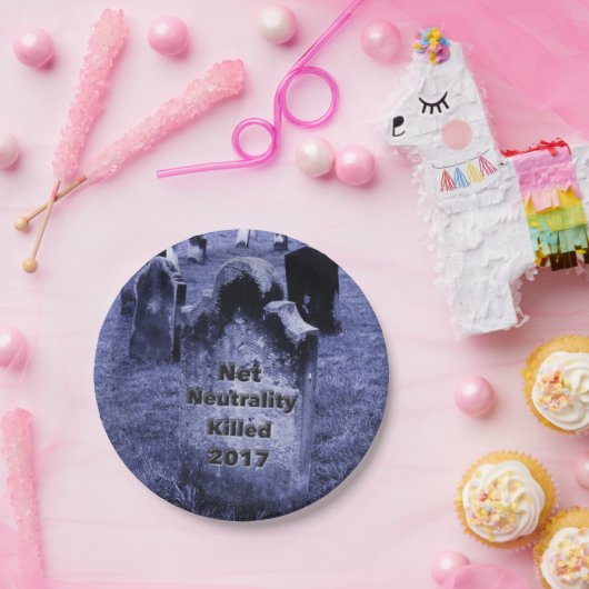 RIP Net Neutrality Gravestone Papieren Bordje (Feest)