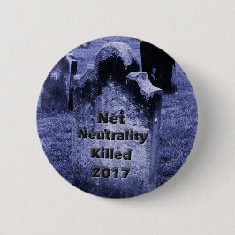 RIP Net Neutrality Gravestone Ronde Button 5,7 Cm