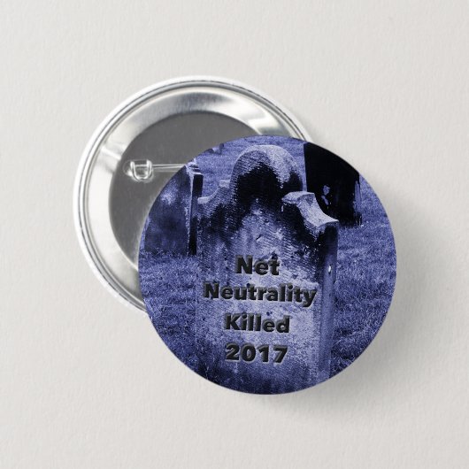 RIP Net Neutrality Gravestone Ronde Button 5,7 Cm (Voorkant /achterkant)