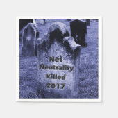 RIP Net Neutrality Gravestone Servetten (Voorkant)