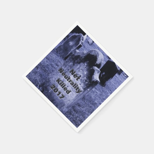 RIP Net Neutrality Gravestone Servetten (Hoek)