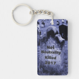 RIP Net Neutrality Gravestone Sleutelhanger