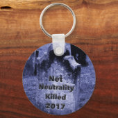 RIP Net Neutrality Gravestone Sleutelhanger (Voorkant)