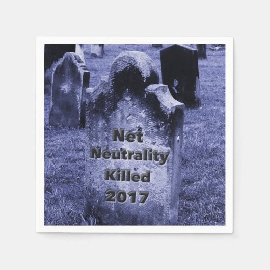 RIP Netneutraliteit Grafsteen Servetten (Voorkant)