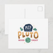 RIP Pluto vergeet nooit Funny Space Universe Shirt Briefkaart (Voorkant / Achterkant)