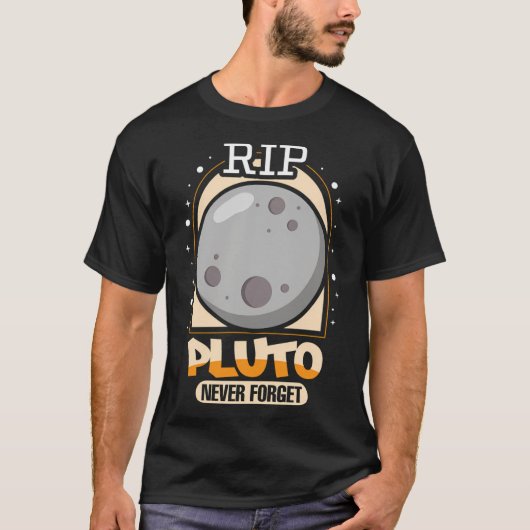 Rip Pluto vergeet nooit het Shirt van Science Plan (Voorkant)