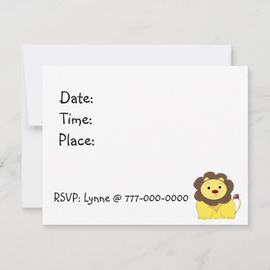 Rip Roarin' Birthday Invitation Kaart (Achterkant)