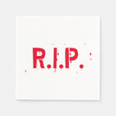 RIP rood bloed enge typografie grappig Halloween Servet (Voorkant)
