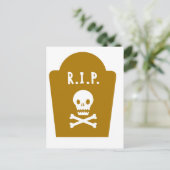 RIP schedel Briefkaart (Staand voorkant)