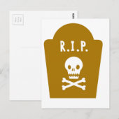 RIP schedel Briefkaart (Voorkant / Achterkant)