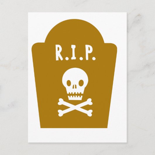 RIP schedel Briefkaart (Voorkant)