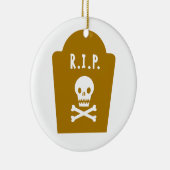 RIP schedel Keramisch Ornament (Rechts)