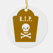 RIP schedel Keramisch Ornament (Voorkant)