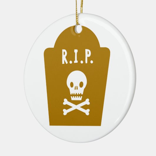 RIP schedel Keramisch Ornament (Links)