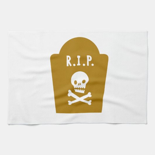 RIP schedel Theedoek (Horizontaal)